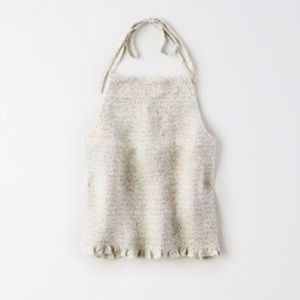 AE Printed Smocked Babydoll Top